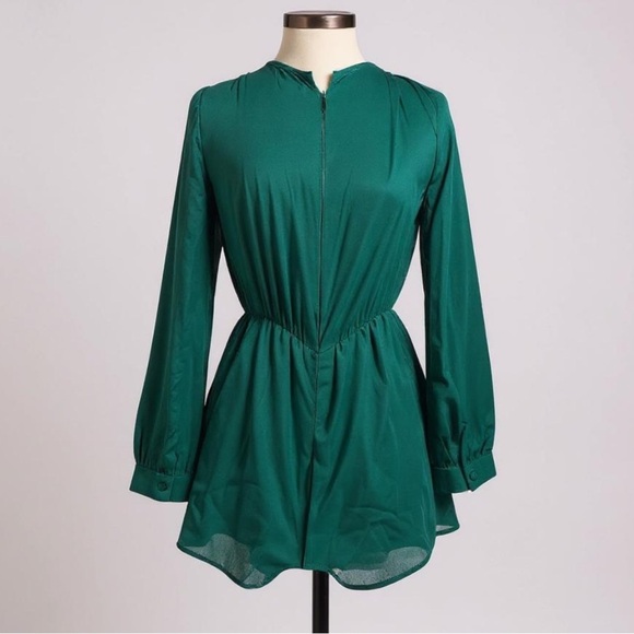 Lucca Long Sleeve Green Romper | SIZE S - Picture 2 of 4